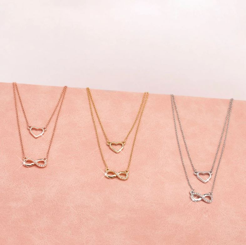 Forever Love Necklace with Swarovski Crystals