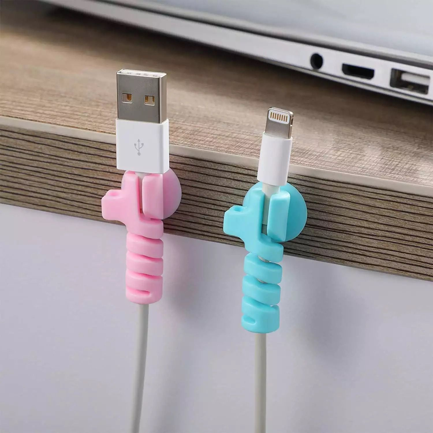 Pack of 4 Cable Protector and Organizers with Suction Cup
