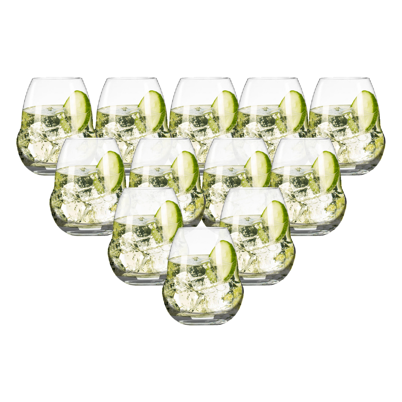 Set of 12 500ml Oenomust Crystal Wine/Water Tumblers
