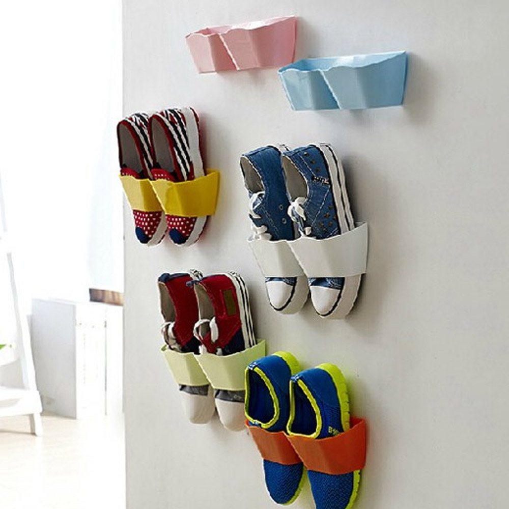 Set of 2 Wall Mountable Shoe Organiser Pods