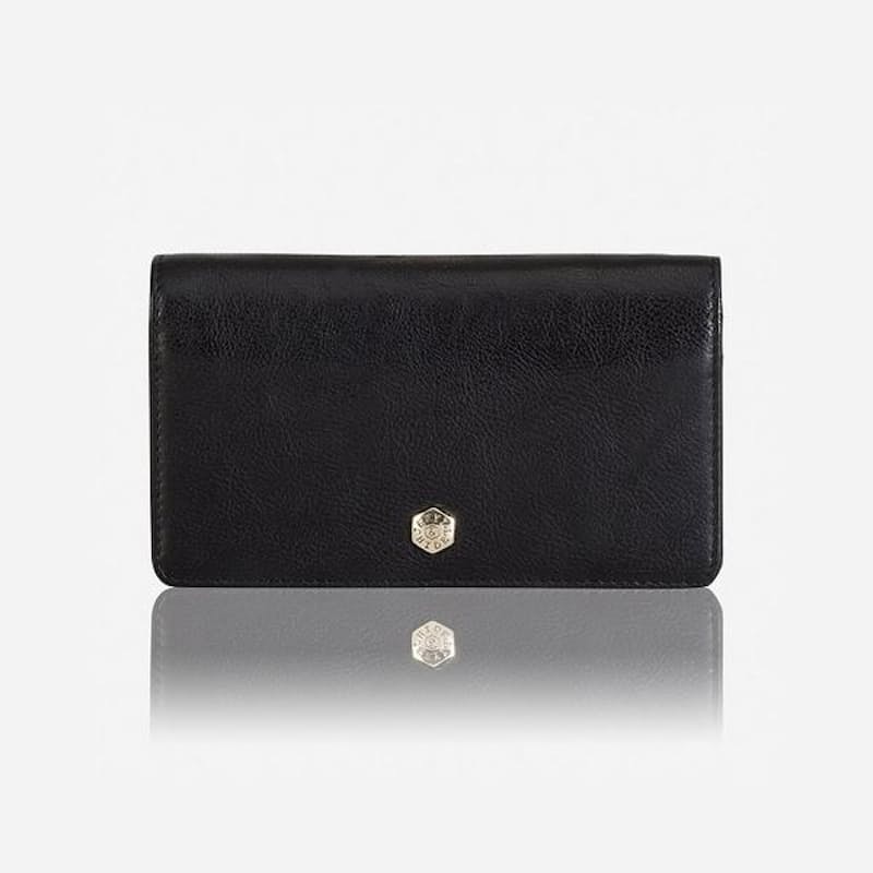 RFID Secure Genuine Leather Purse - Black