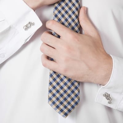 Men's Deluxe Sterling Silver Cufflinks