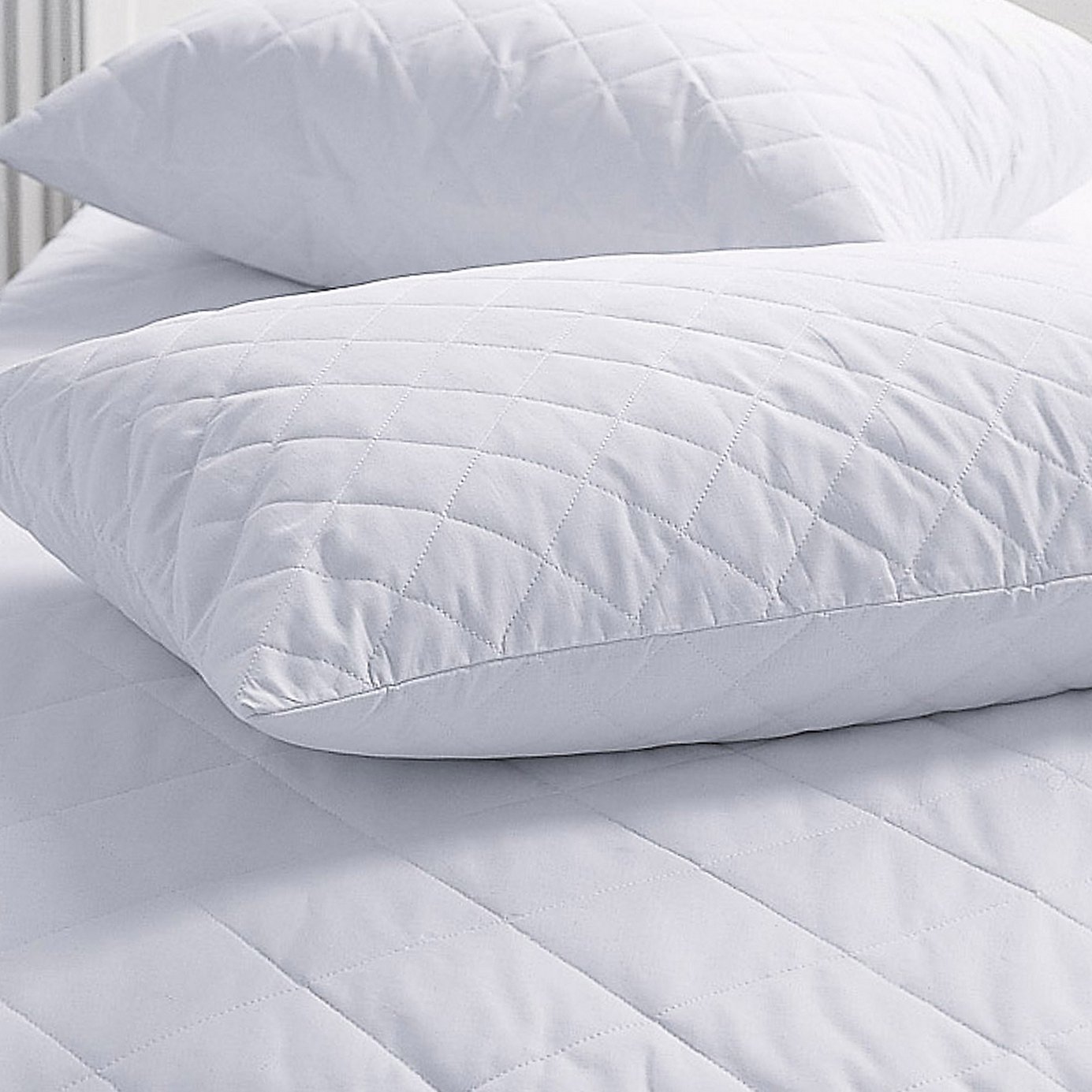 Set of 2 Quilted Non-Waterproof Pillow Protectors