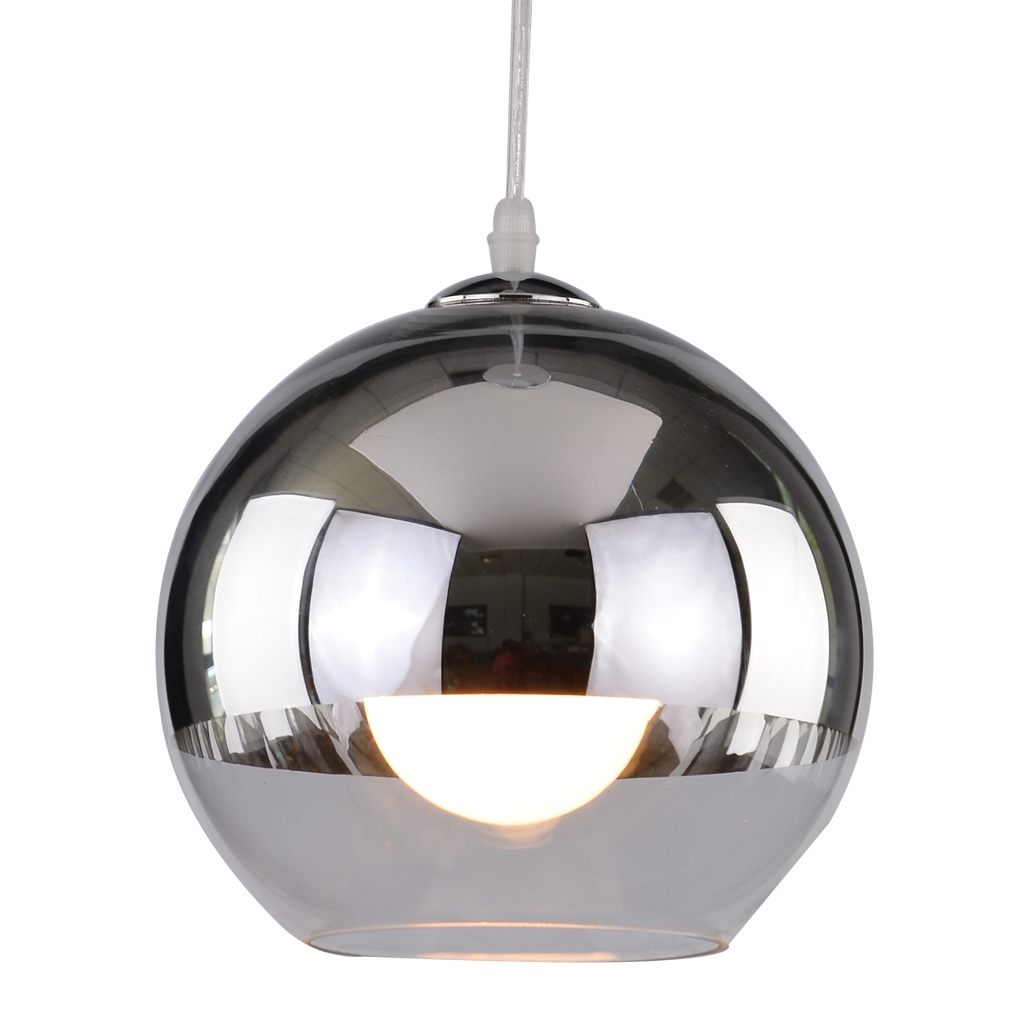 Modern Glass/Chrome Pendant Light
