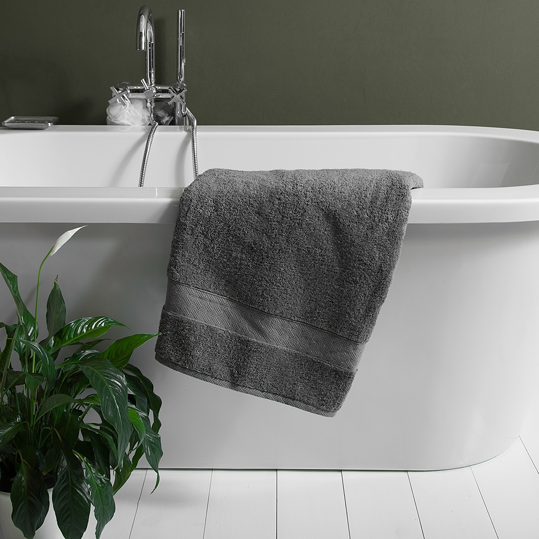 Set of 2, 100% Cotton 630GSM Bath Towel or Bath Sheet