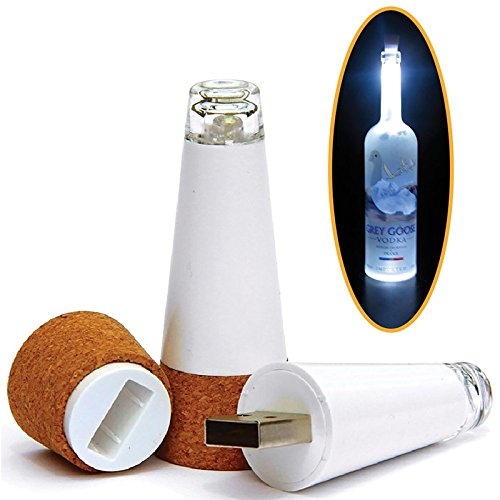 Pack of 3 Cork Shaped Rechargeable USB Lights