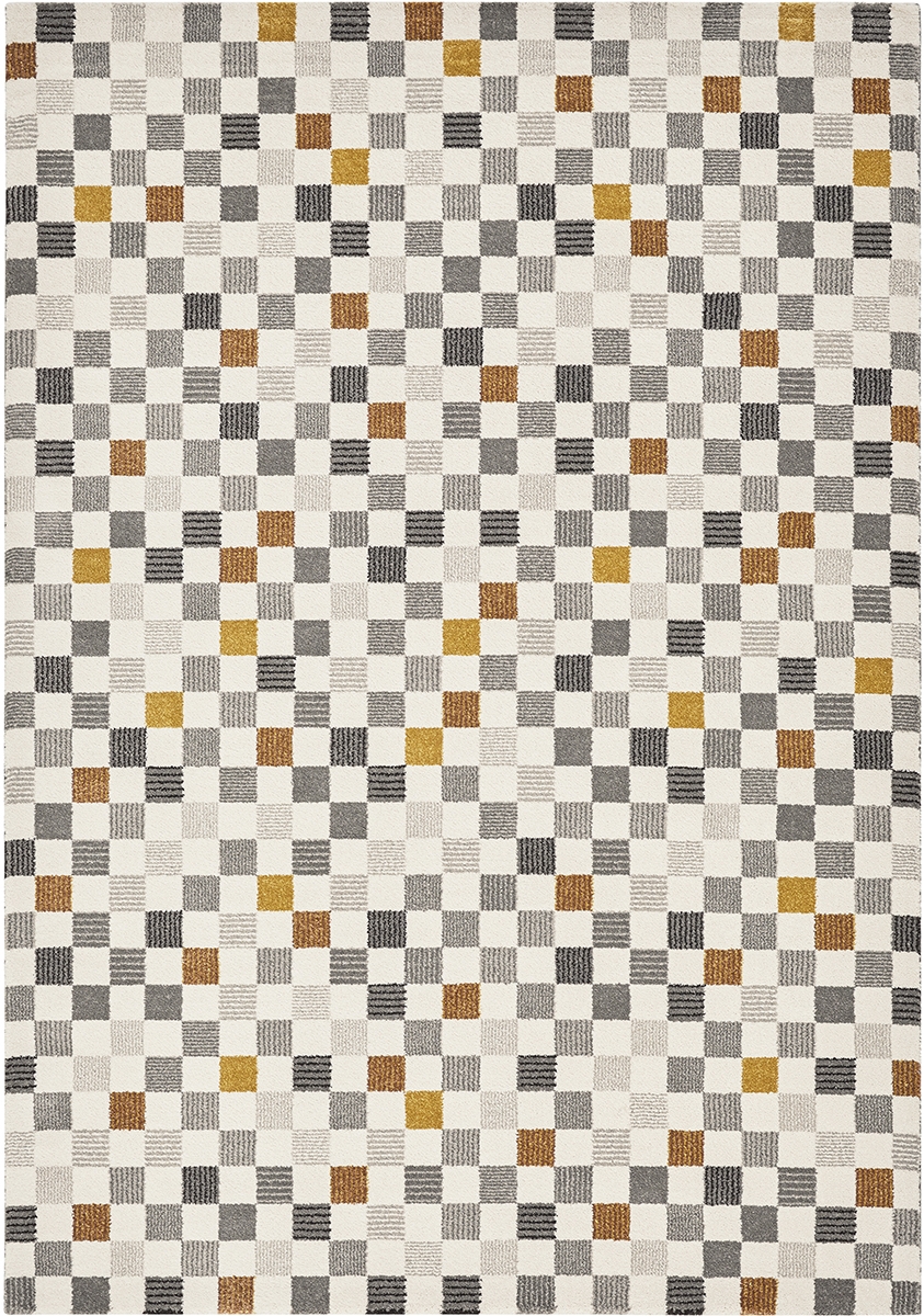 Black, Grey, Cream And Brown Tight Square Repetition