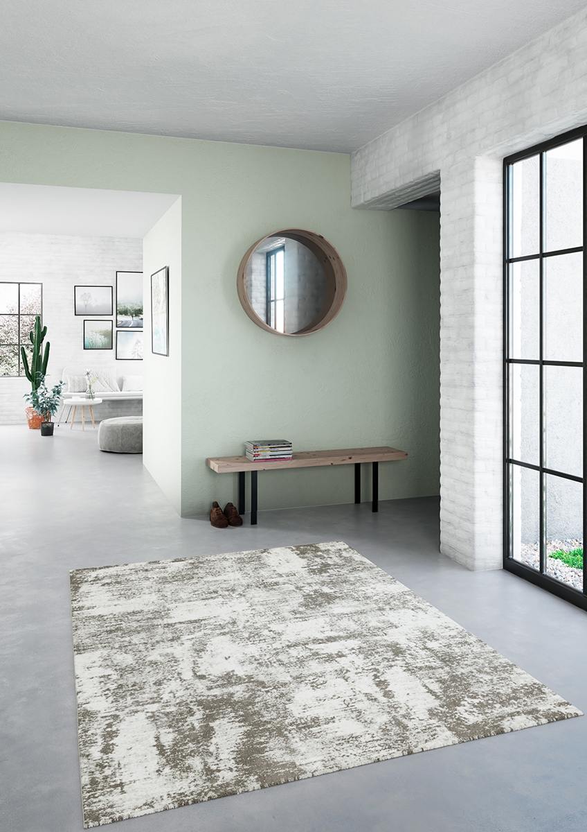 Mottled Grey And Cream