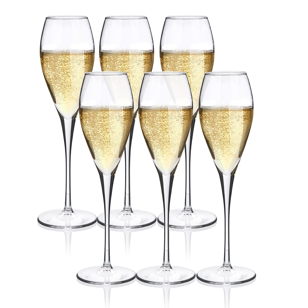Set of 6 225ml Monte Carlo Flute Glasses