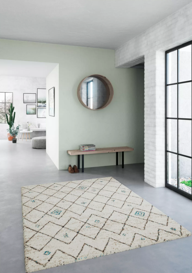 Aztec Inspired Design On Cream