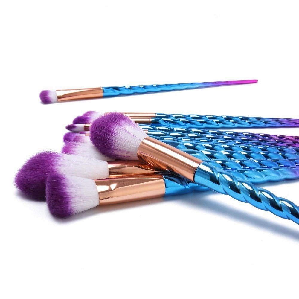 10 Piece Unicorn Makeup Brush Set