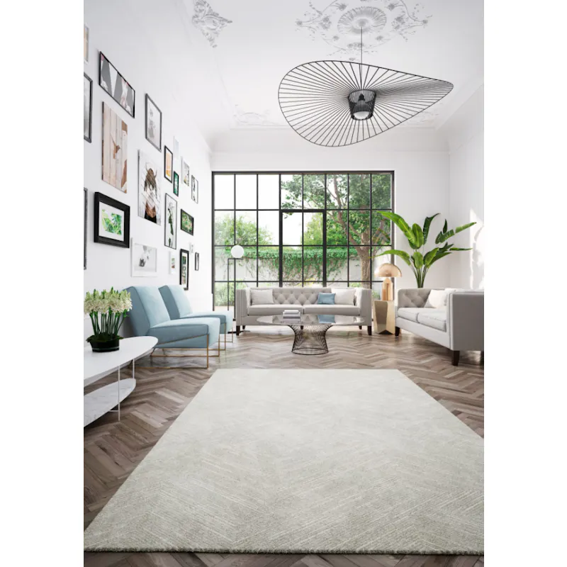Light Grey with Faint Art Deco Design