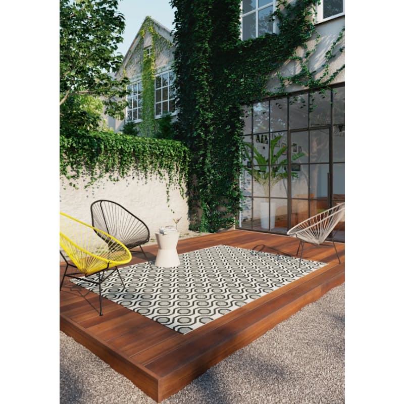 Dark Grey and Cream Honeycomb