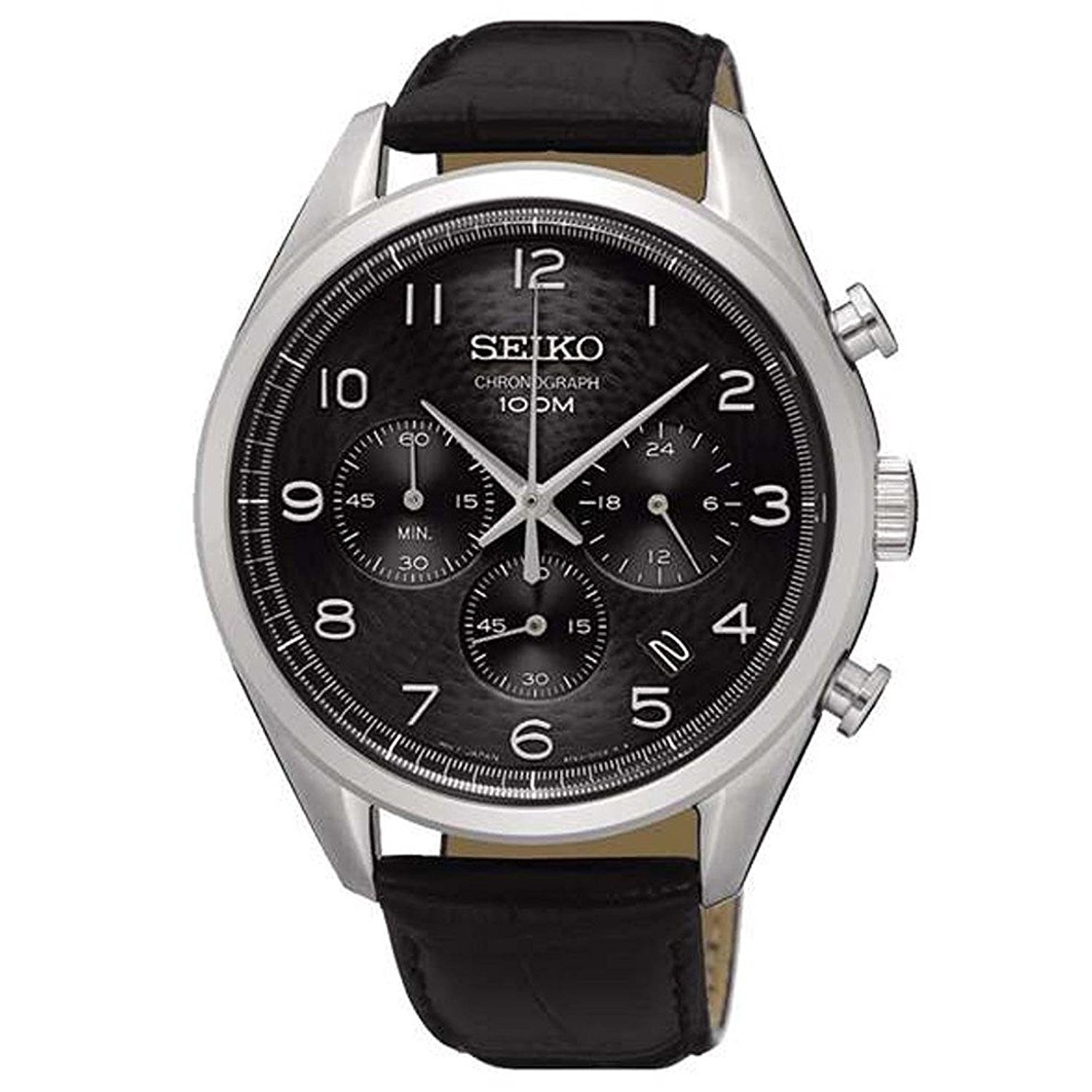 Gents Chronograph Neo Classic Leather Strap Watch