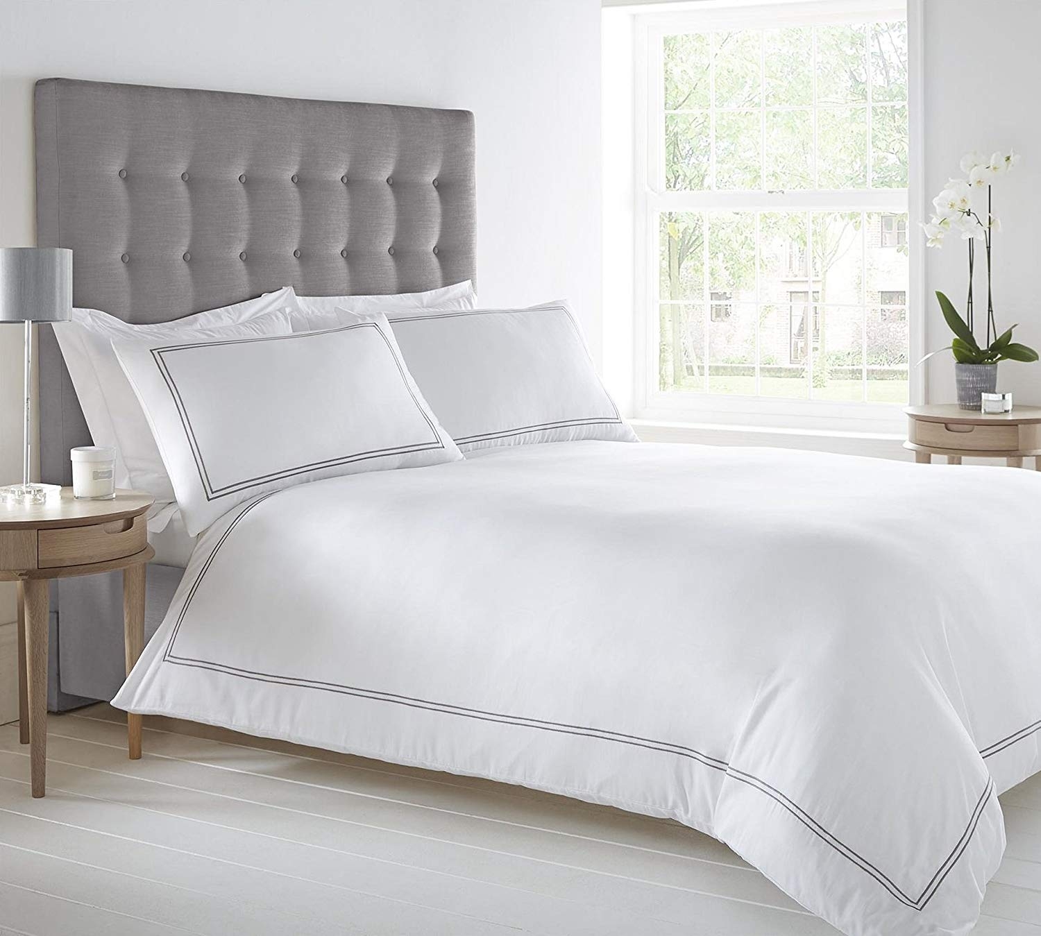 White - includes an oxford border. Not exact unit.