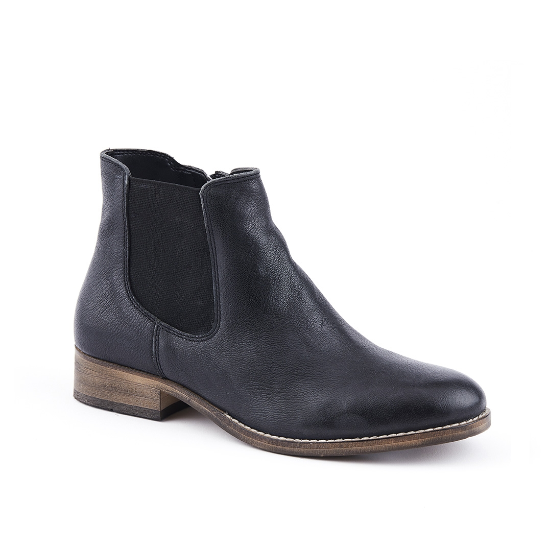 Ladies Leather Ankle Boot with Gusset