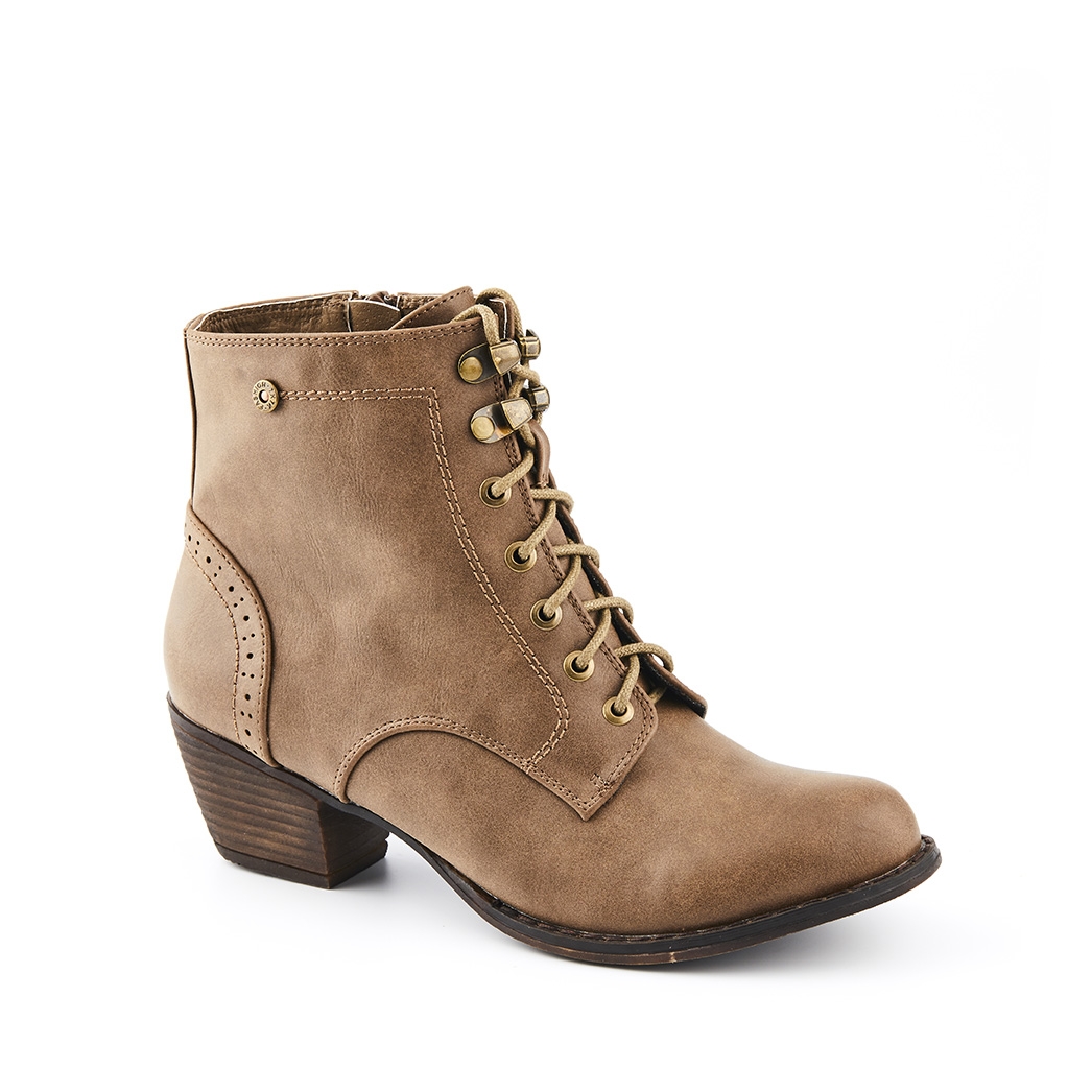 Ladies Block Heel Lace-up Boot