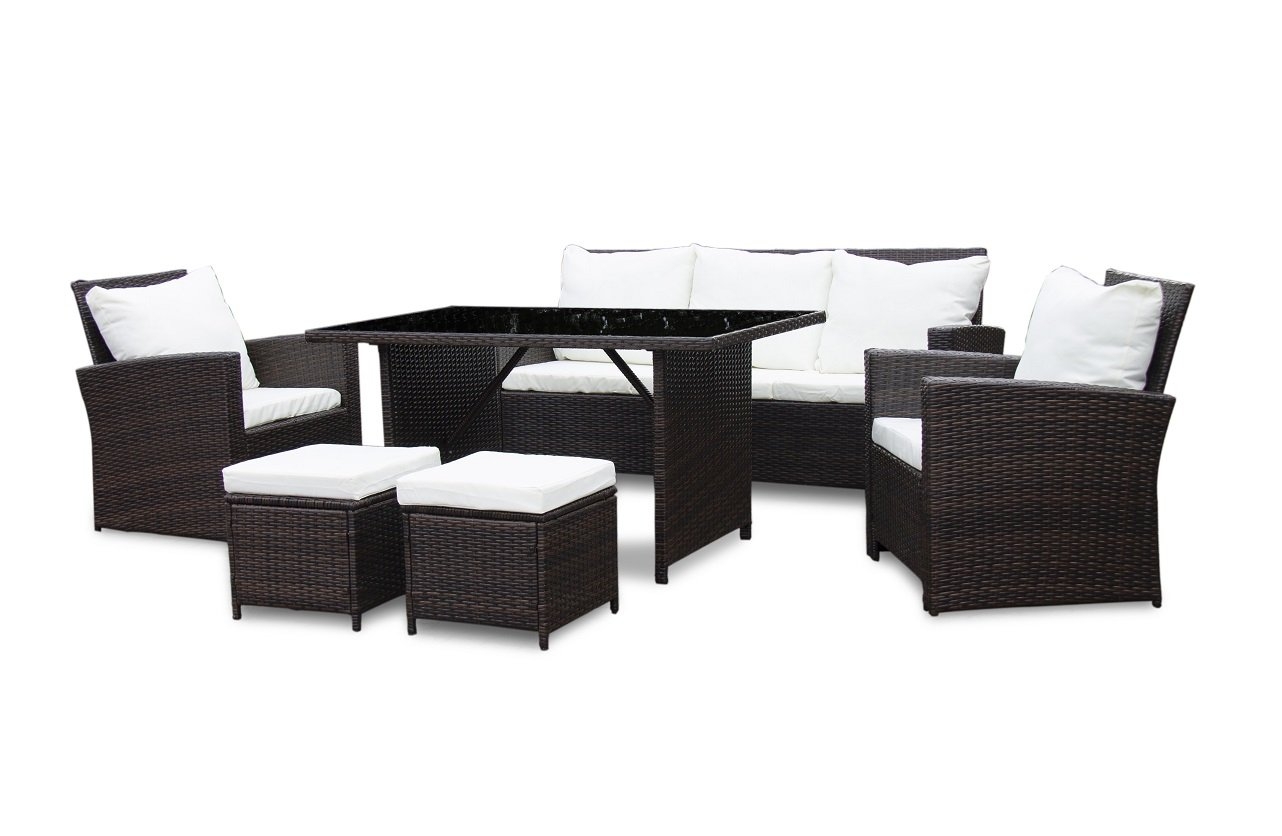 6 Piece Deluxe Rattan Suite (Slightly Damaged Packaging)
