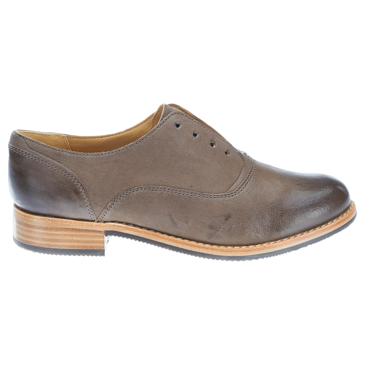 Ladies Jayne Laceless Dark Taupe Shoes