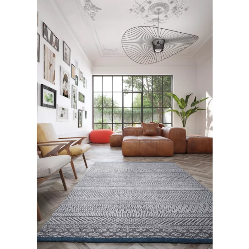 Grey & White Aztec Design