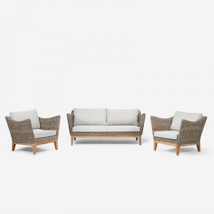 3 Piece Kubu Rattan Patio Set