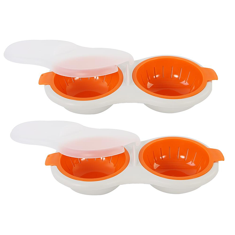 Set of 2 Microwave Egg Poachers (Makes 4 Eggs)