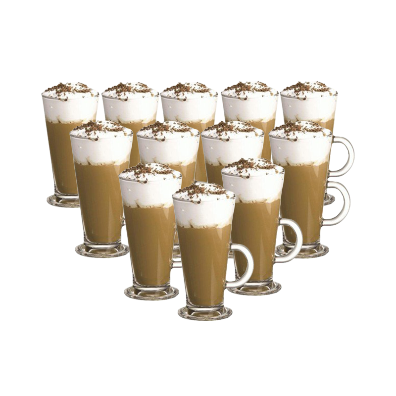 Set of 12 360ml Heat Resistant Colombian Glass Mugs