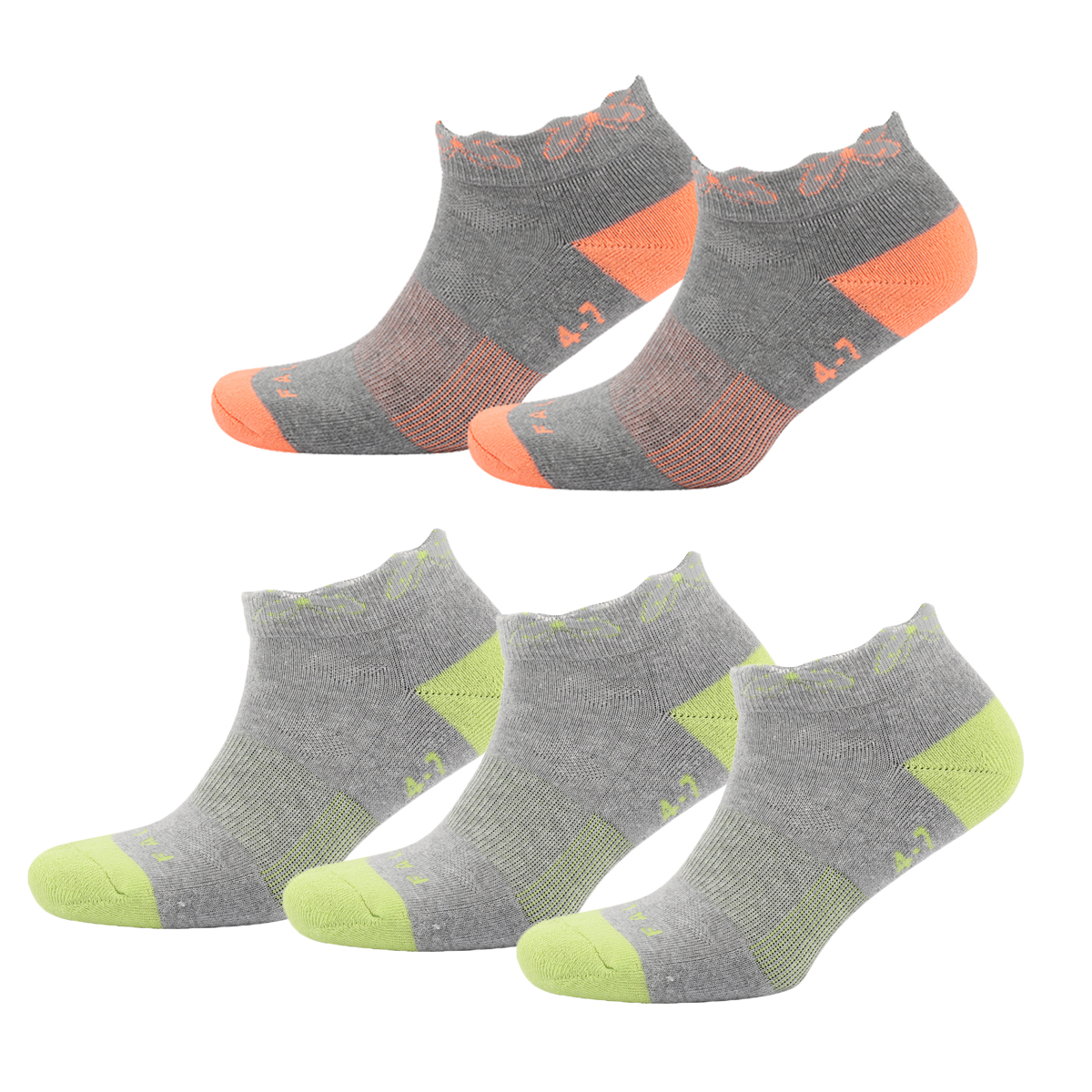 Pack of 5 Women's Picot Butterfly Tennis Socks