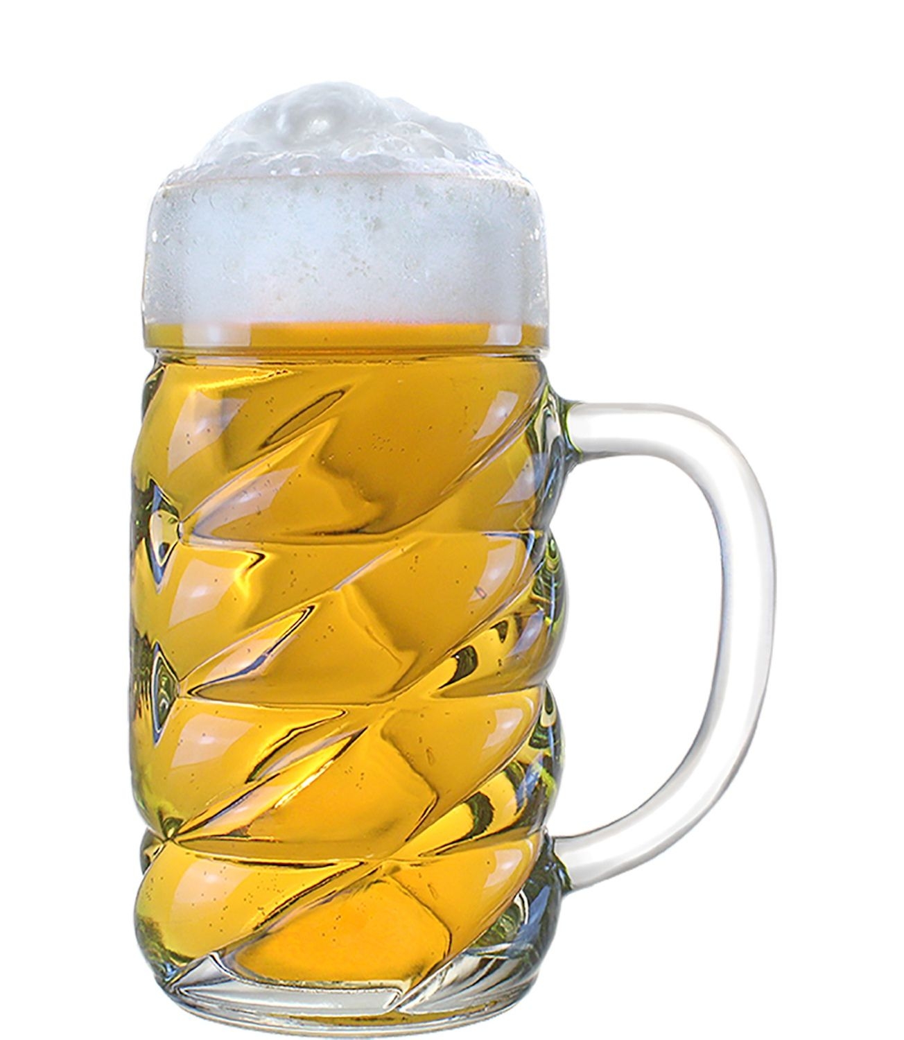 Set of 12 Diamond Beer Mugs (500ml or 1000ml)