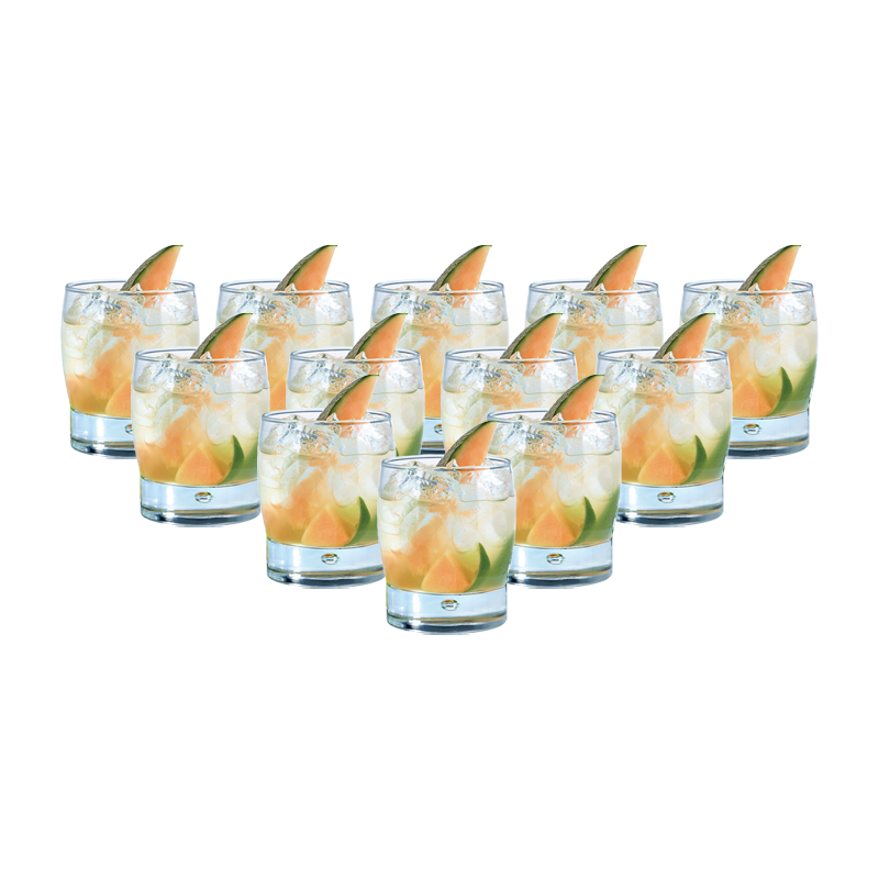 Set of 12 360ml Bubble Tumbler Glasses