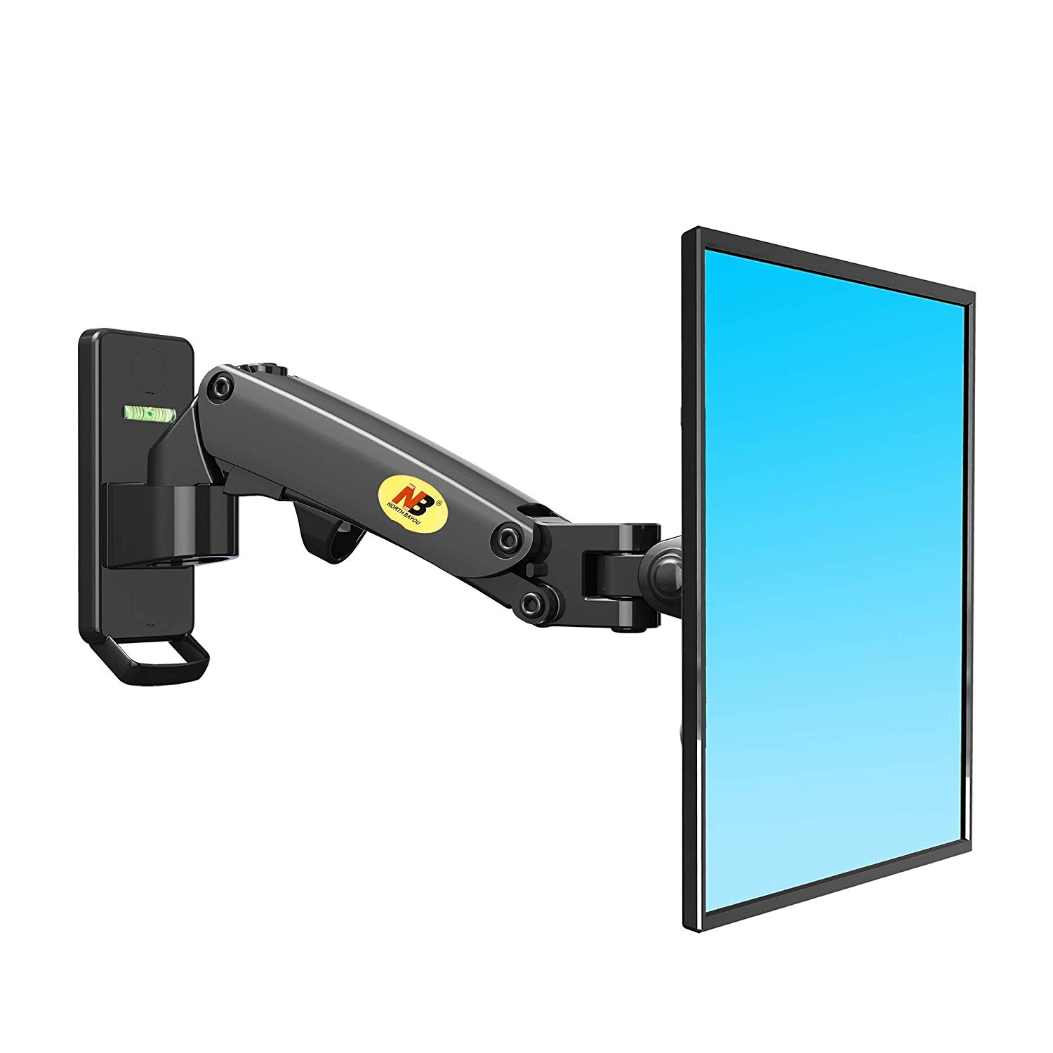 Single Extension with Gas-Strut Flexi Wall Mount for 17"-27"