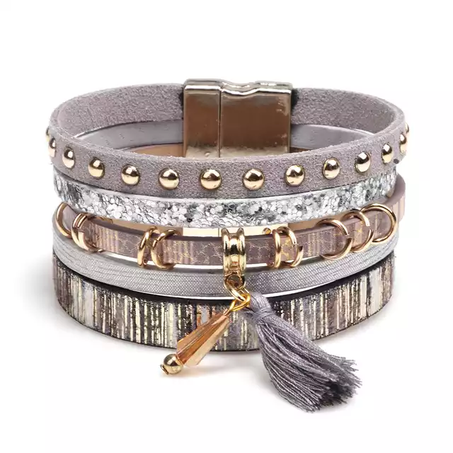 Grey with Tassle