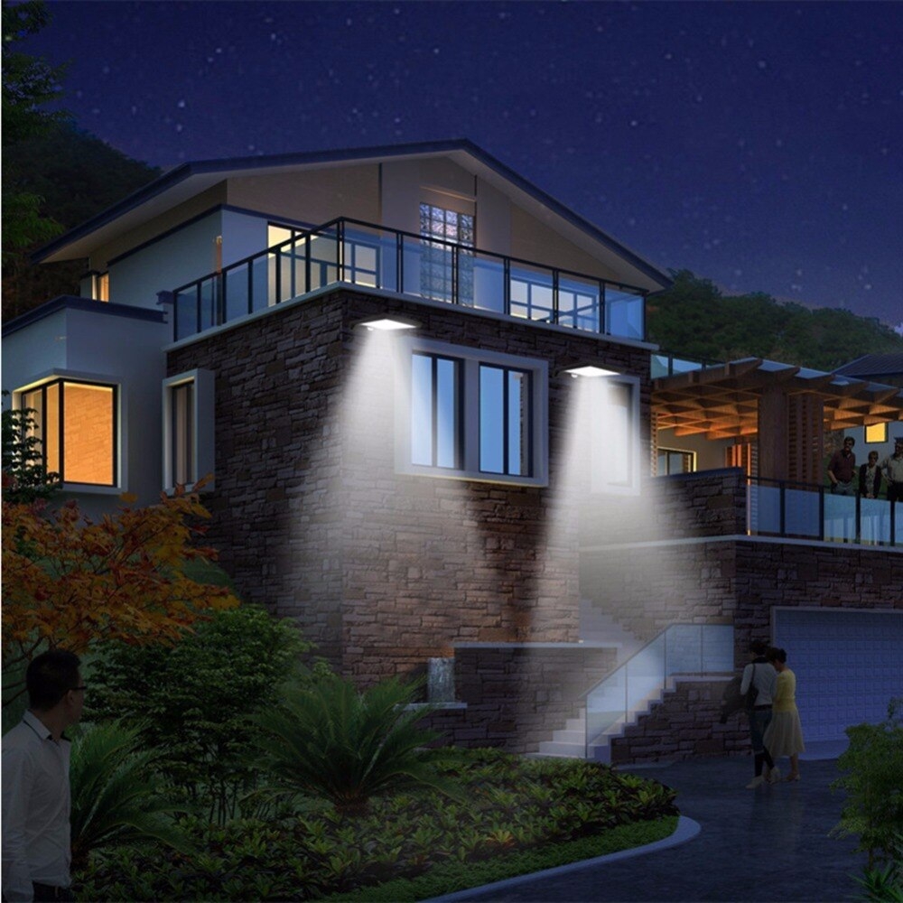 Pack of 2 36 LED Solar Powered Motion Sensor Outdoor Security Lights