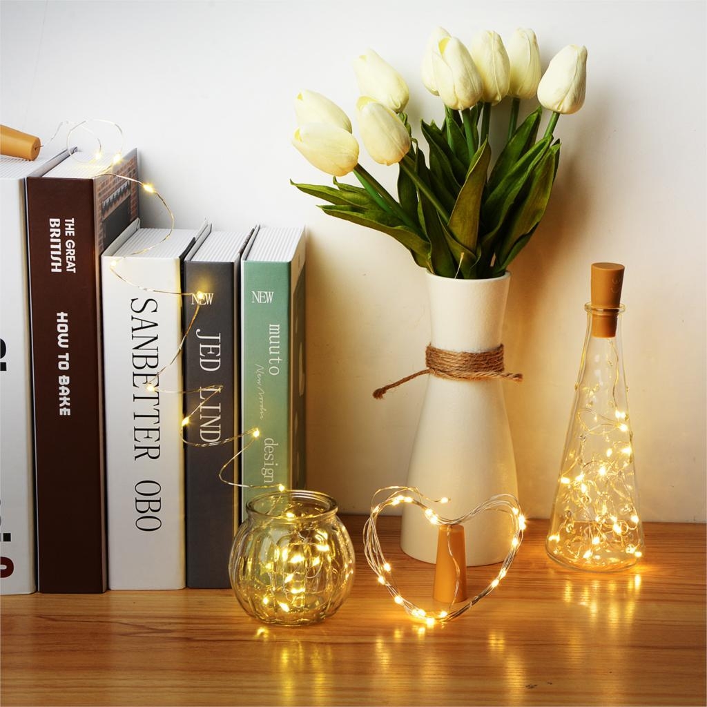 Pack of 3 Battery Operated Bottle Stopper Mini String Lights
