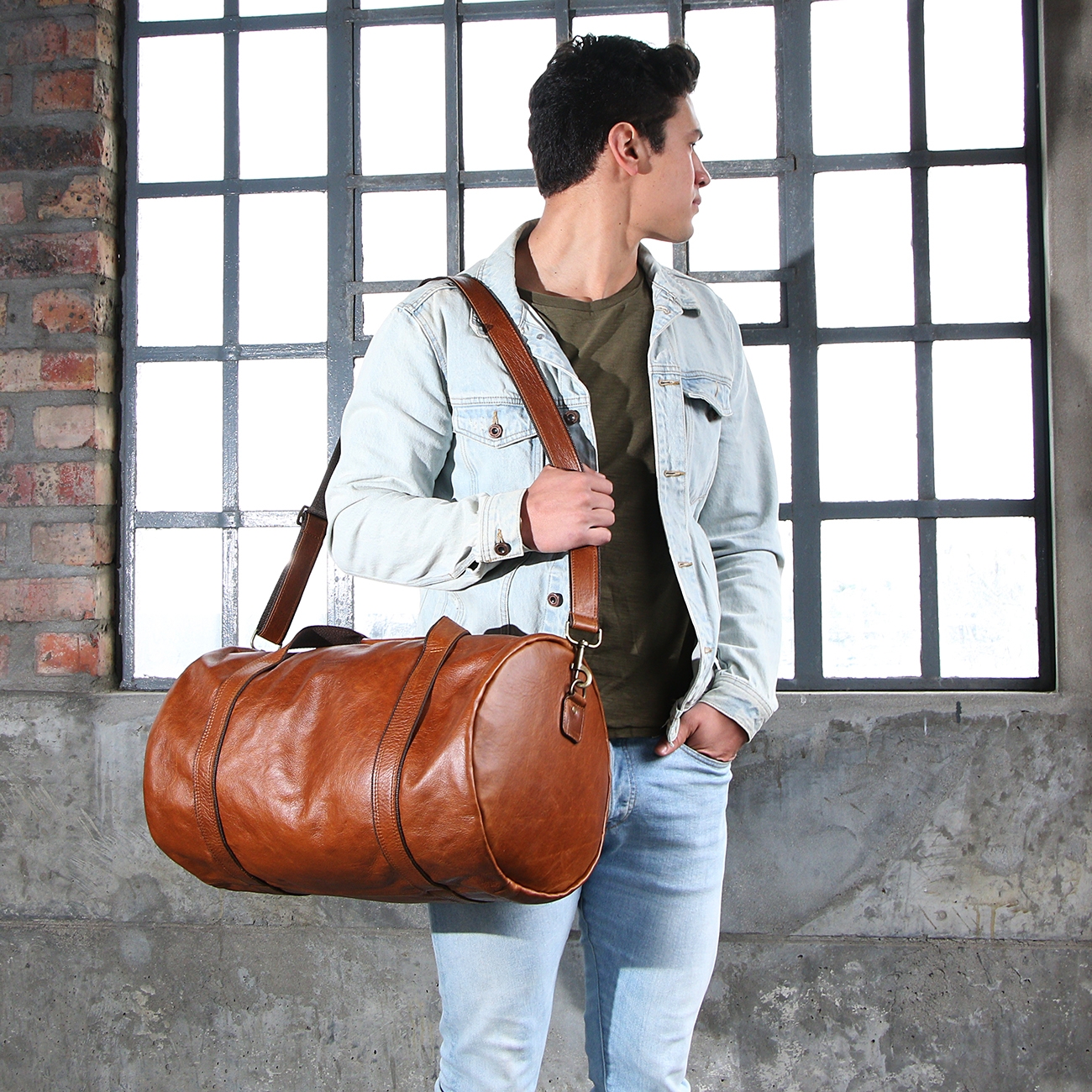 Ashton Leather Duffel Bag
