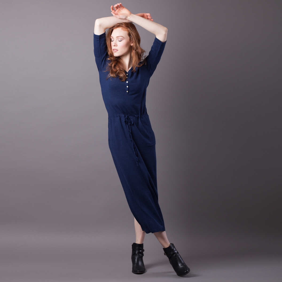 100% Merino Wool Jogger Dress