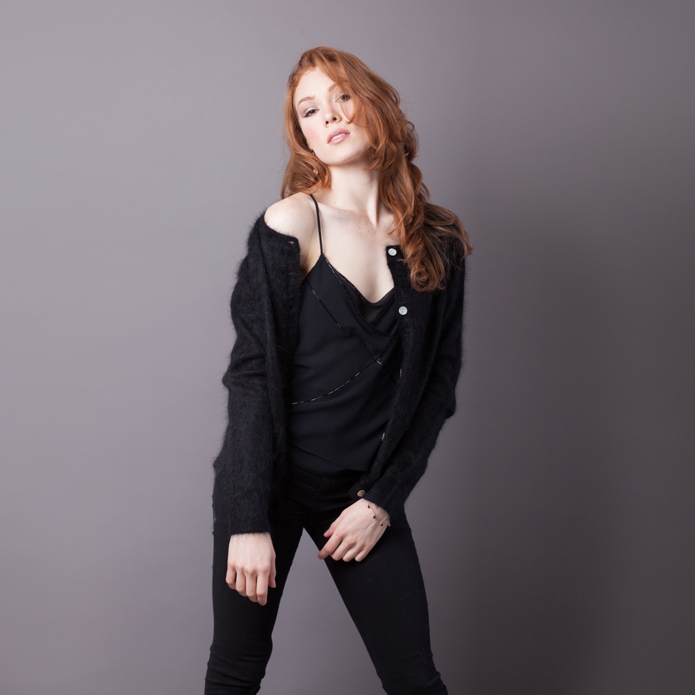 Angora Crew Neck Cardigan