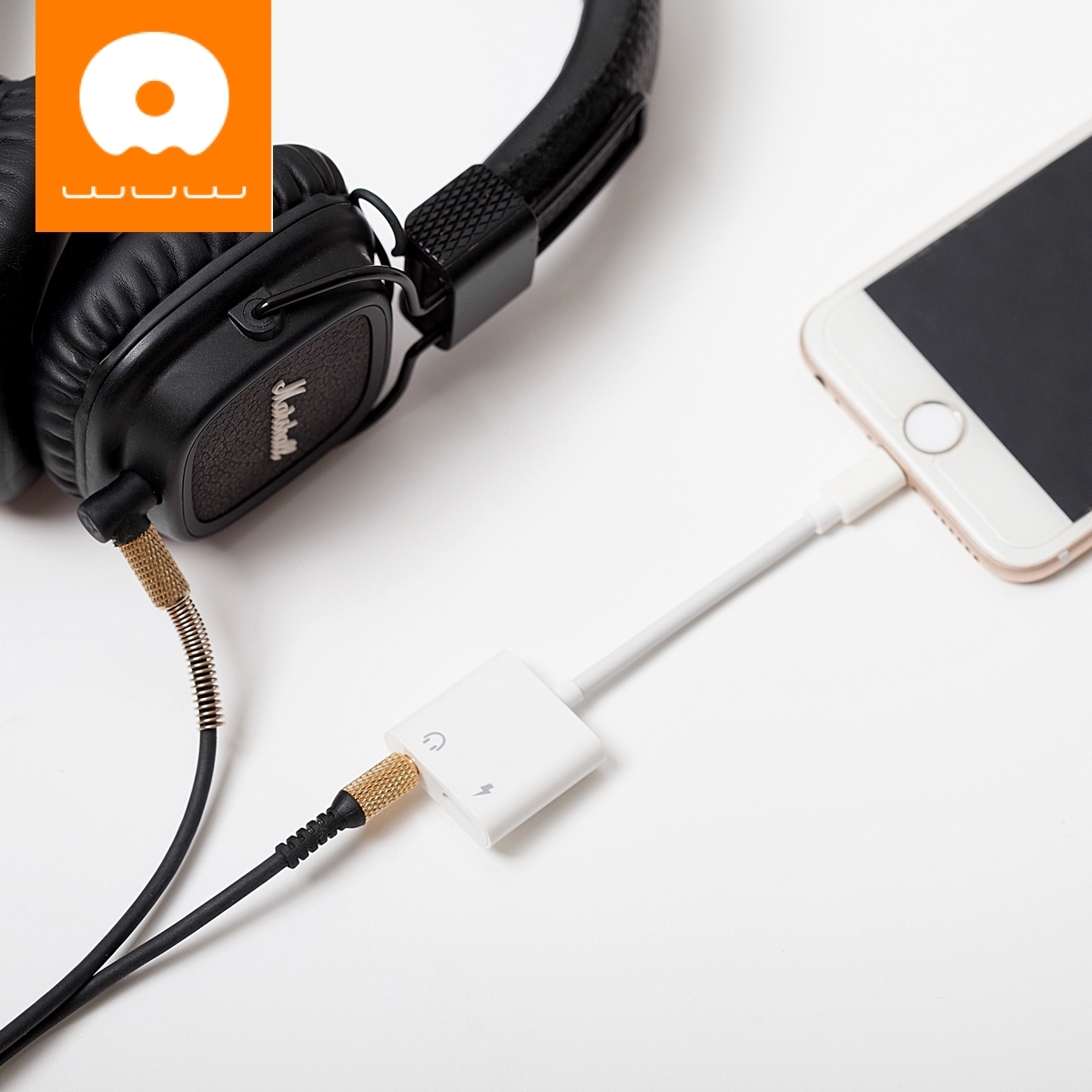 Lightning (iPhone) to 3.5mm Aux (Charging Option Available)