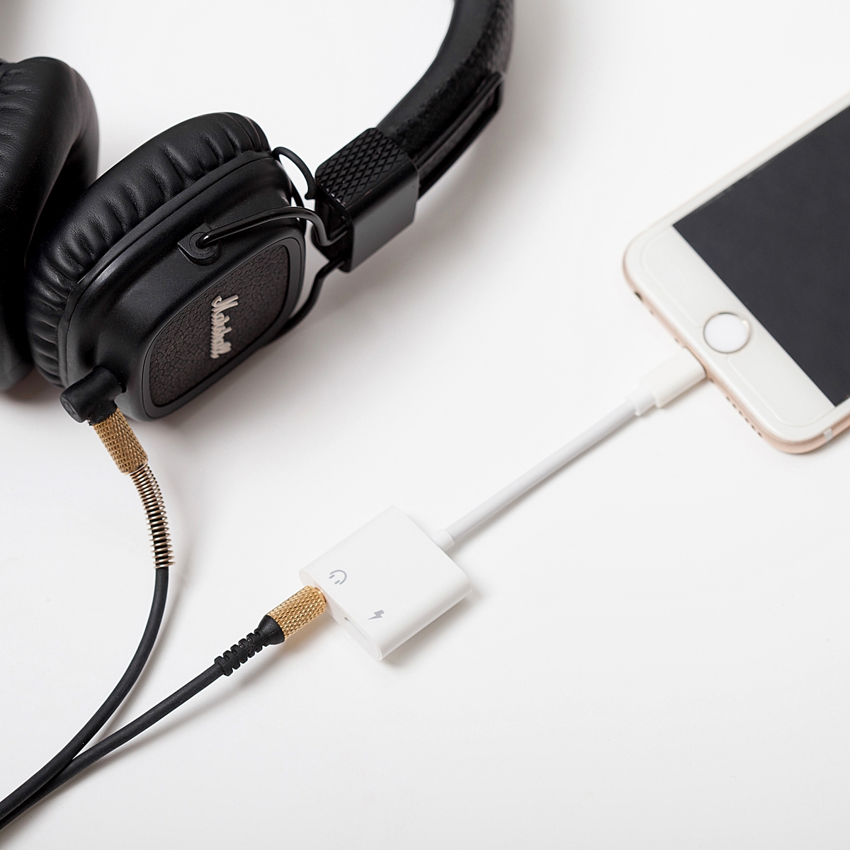 Lightning (iPhone) to 3.5mm Aux Connection with Charging Port