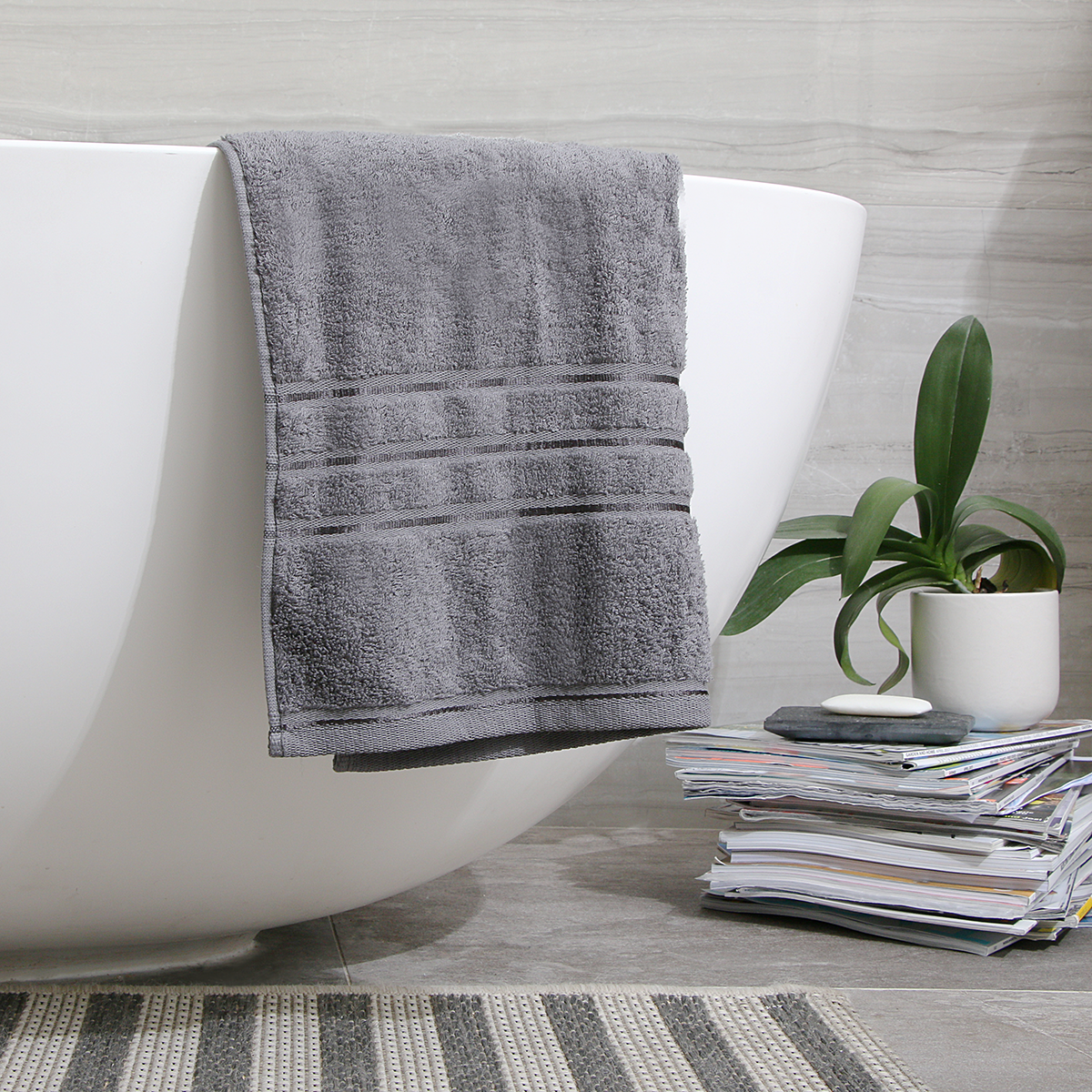 Set of 2 100% Combed Cotton 650gsm Hand Towels