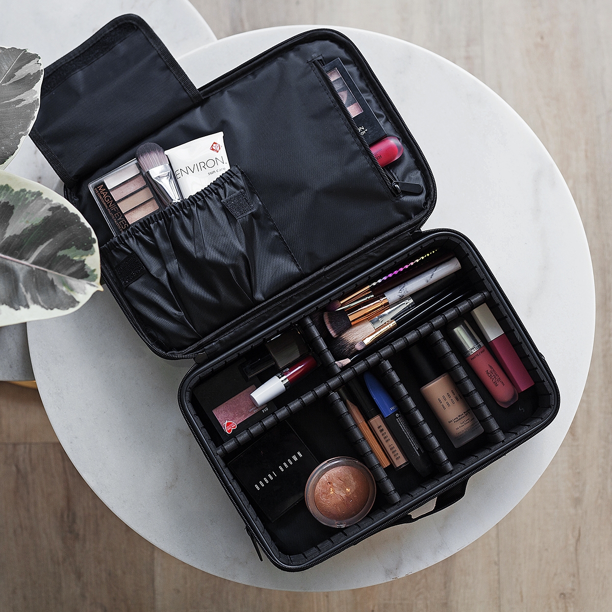 Makeup Cosmetics Organiser Travel Bag with Cross Body Strap