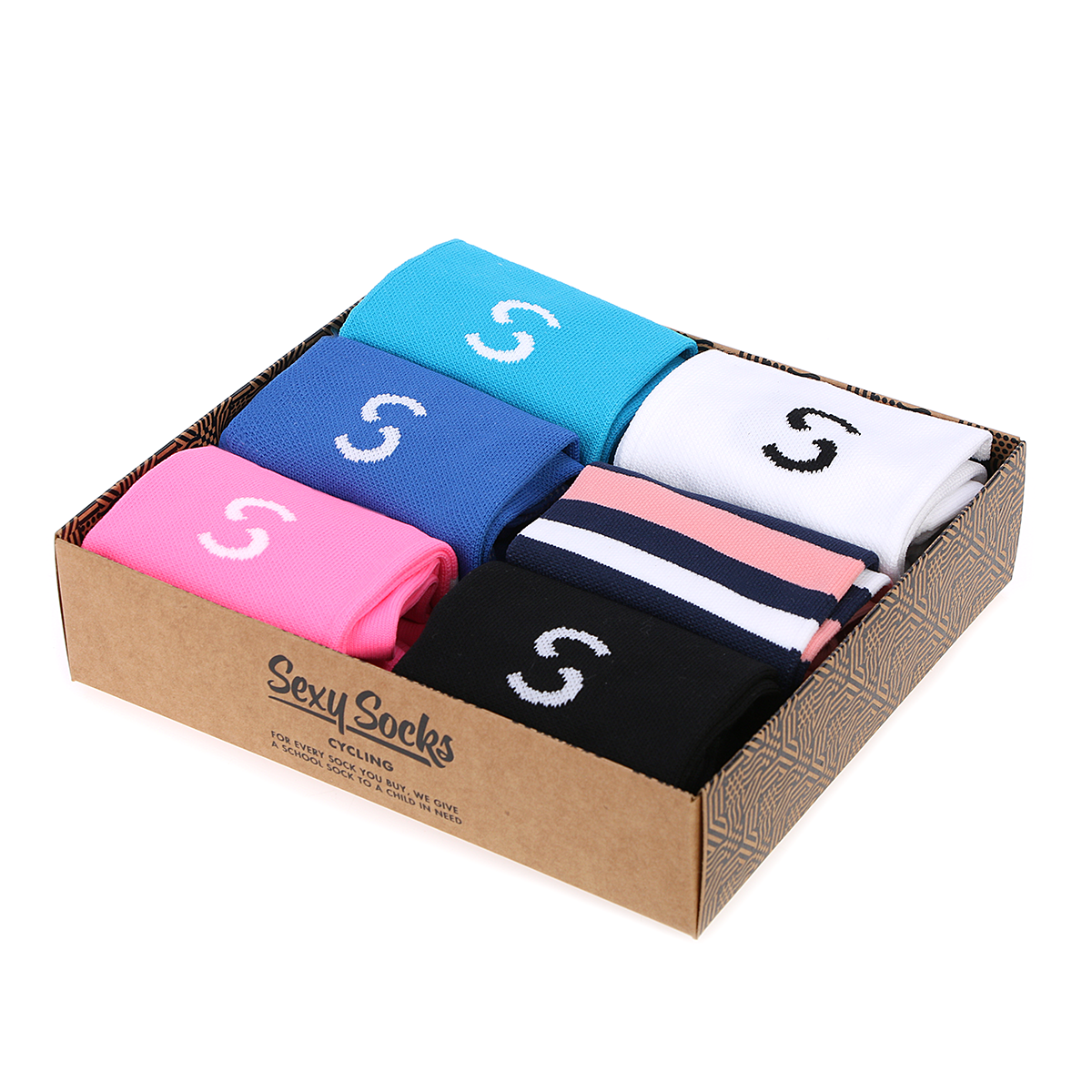 6 Pairs of Ladies Athletic Cycling Socks