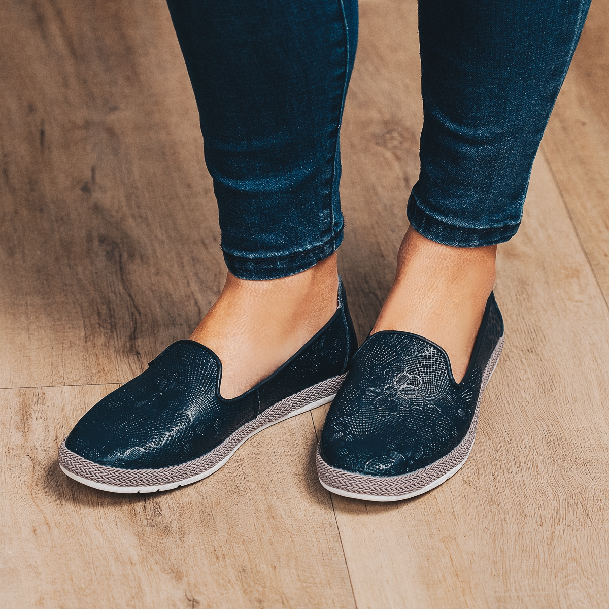 Leather Slip On Comfort Pumps