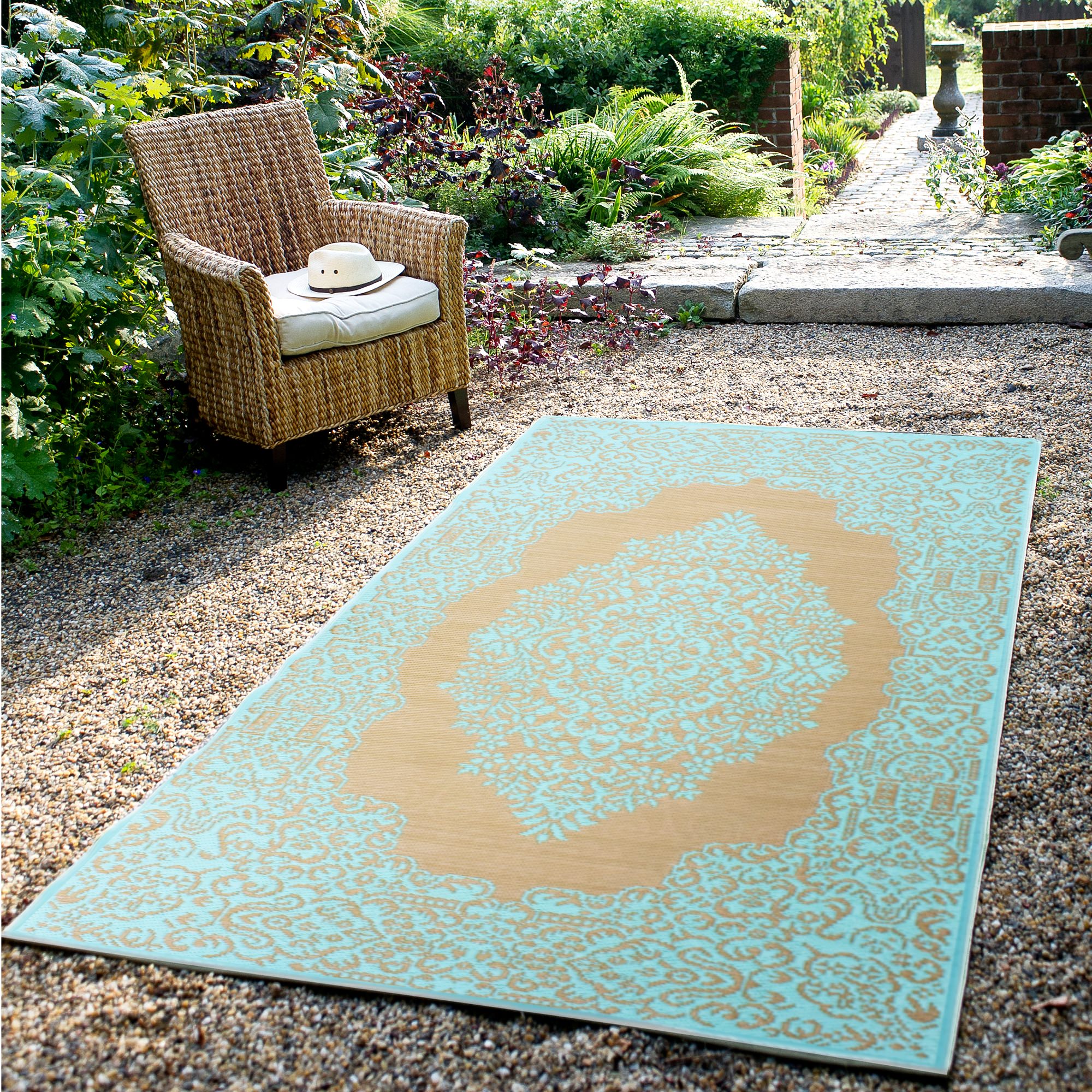 Geometric Inside or Outside Rug