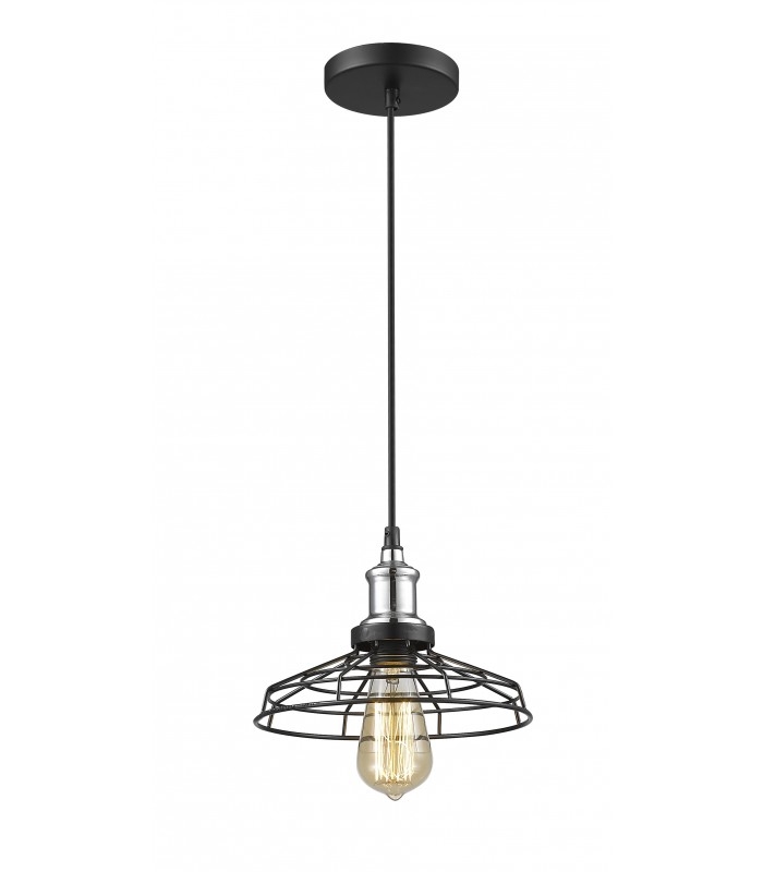 Black Chrome Wire Pendant Light