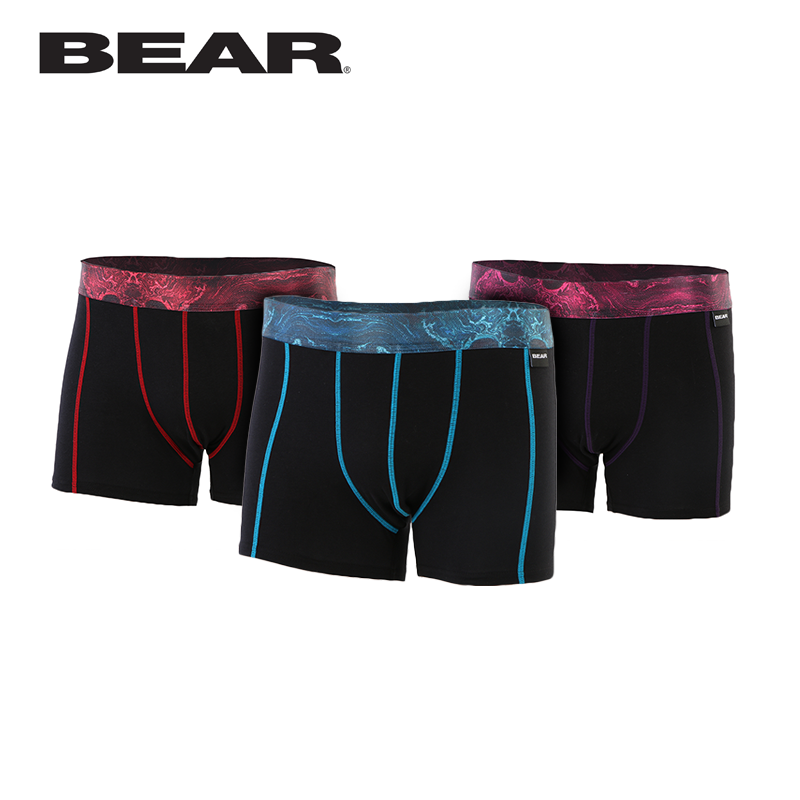 Pack of 3 Men's Digital Marble Print Body Shorts 