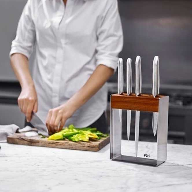 Pro Stainless Steel Knife Block Set