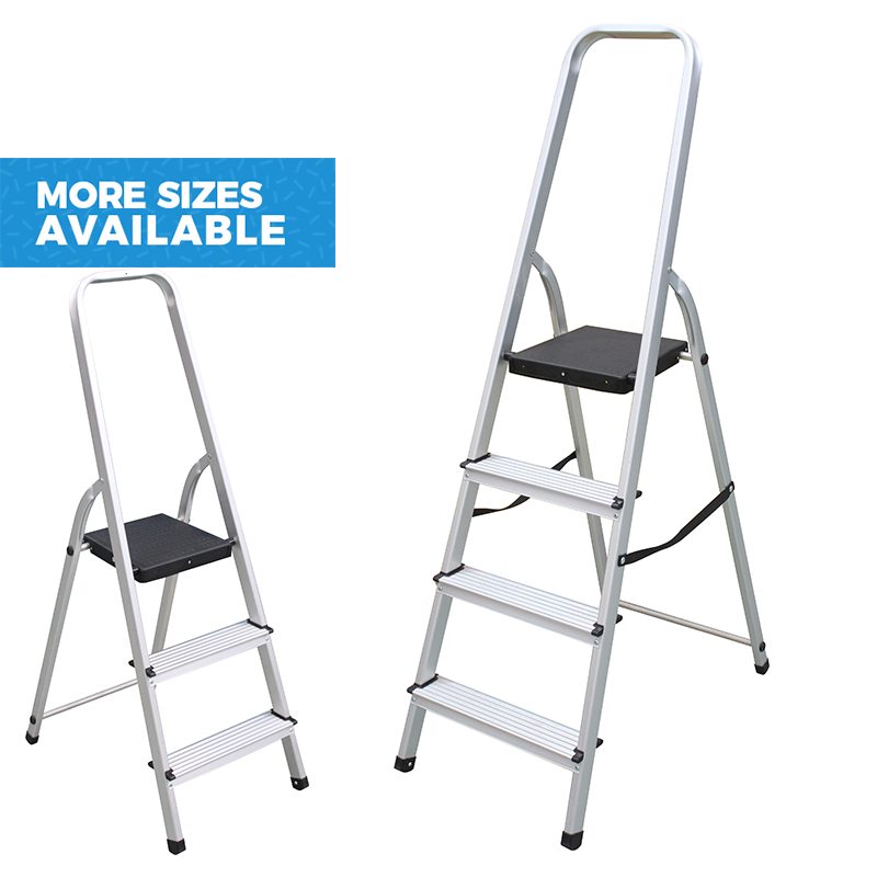 Aluminium Handrail Platform Ladder (Multiple Sizes Available)