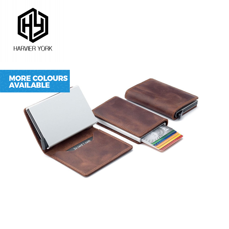 Pop-Up RFID-Blocking Card Wallet with Built-In Money Clip (More Colours Available)