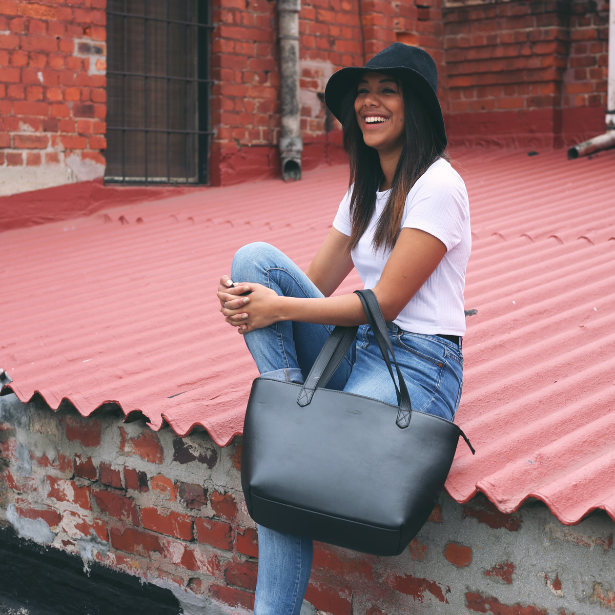 Genuine Leather Laptop Sleeve Shopper